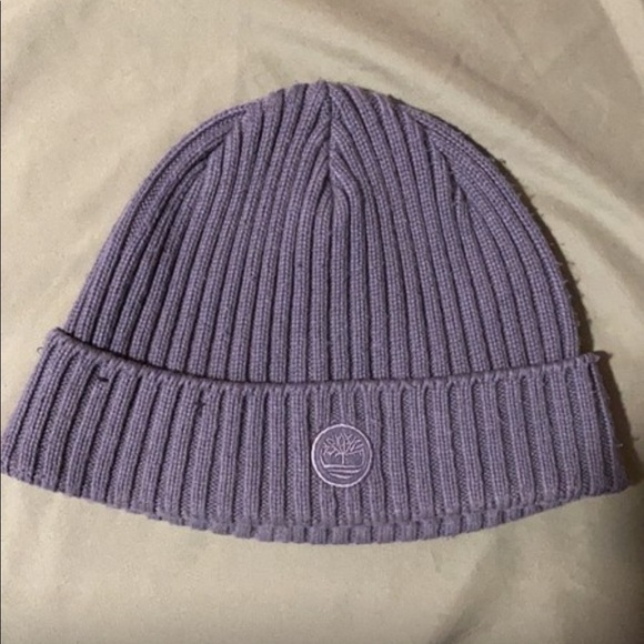 Gray Ribbed Watch Cap with Timberland Logo - Picture 2 of 5